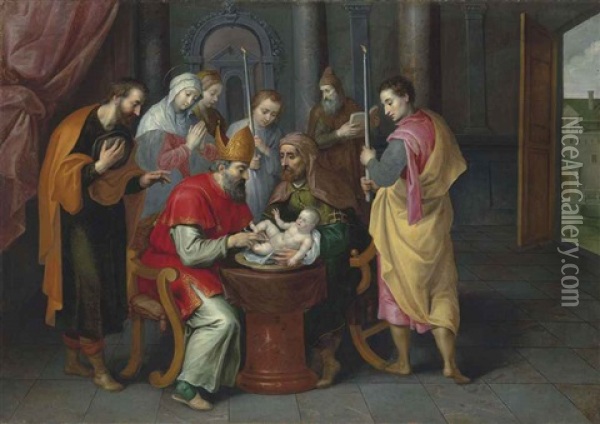 The Circumcision Oil Painting - Ambrosius Francken the Younger