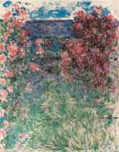 La Maison Dans Les Roses Oil Painting - Claude Oscar Monet