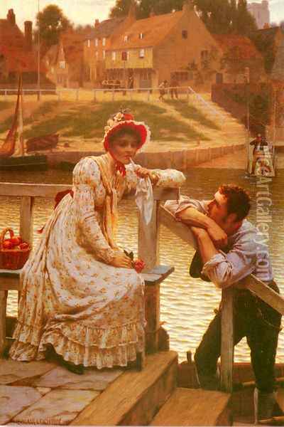 Courtship Oil Painting - Edmund Blair Blair Leighton