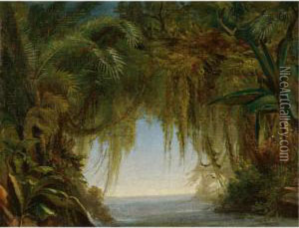 Tropical Landscape Oil Painting - Johann Moritz Rugendas