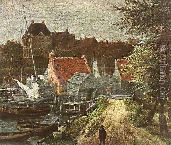 View of Amsterdam (detail) Oil Painting - Jacob Van Ruisdael