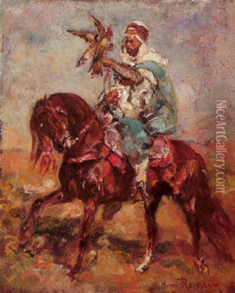 Cavalier Tenant Un Faucon Oil Painting - Henri Emilien Rousseau