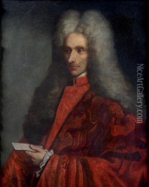 Portrait D'un Membre Du Gouvernement Venitien Oil Painting - Vittore Ghislandi