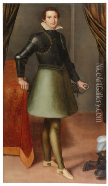 Portrait Of A Young Man Oil Painting - Enea Salmeggia Talpino