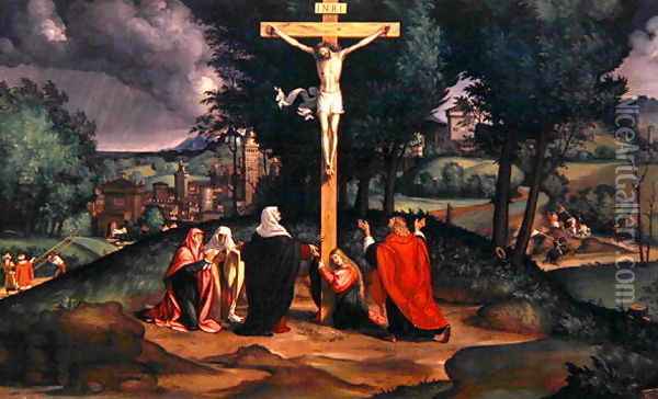 The Crucifixion, 1515-20 Oil Painting - Andrea Previtali