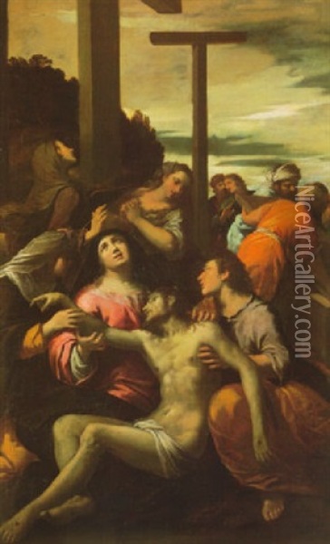 Deposition From The Cross Oil Painting -  Scarsellino