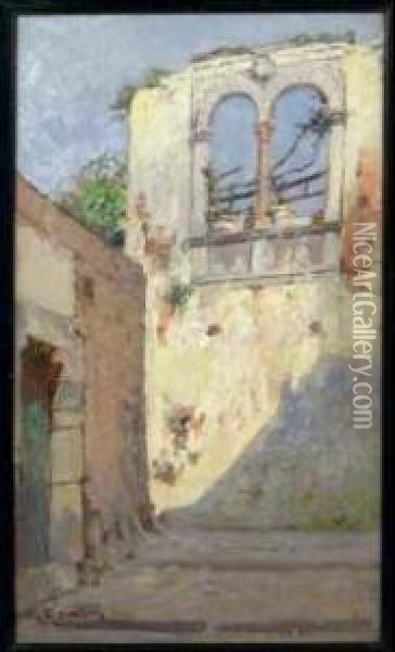 Vicolo Di Taormina Oil Painting - Rocco Lentini