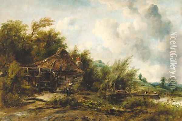 The watermill Oil Painting - Frederick Waters Watts