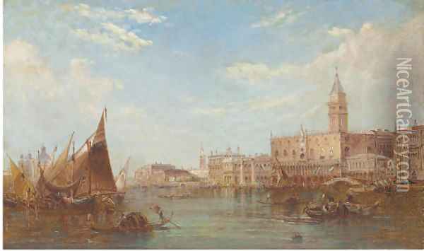 The Doge's Palace, Grand Canal, Venice Oil Painting - Alfred Pollentine