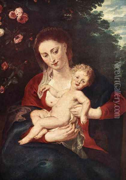 Virgin and Child 1620-24 Oil Painting - Peter Paul Rubens
