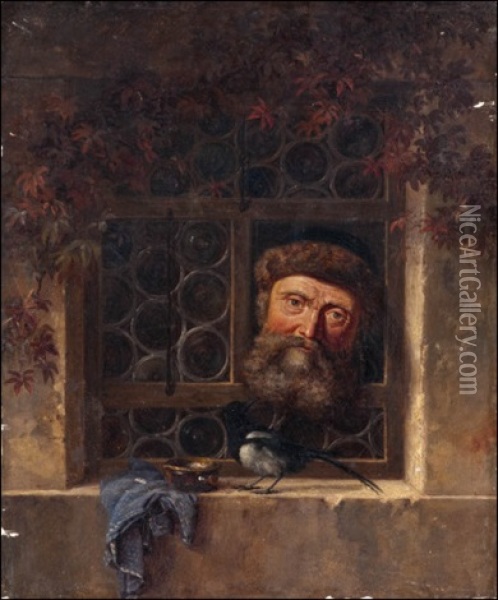 The Prisoner And The Magpie Oil Painting - Theude Groenland