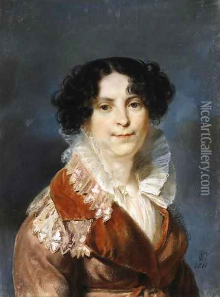 Portrait of a Lady Oil Painting - Carl Christian Vogel von Vogelstein