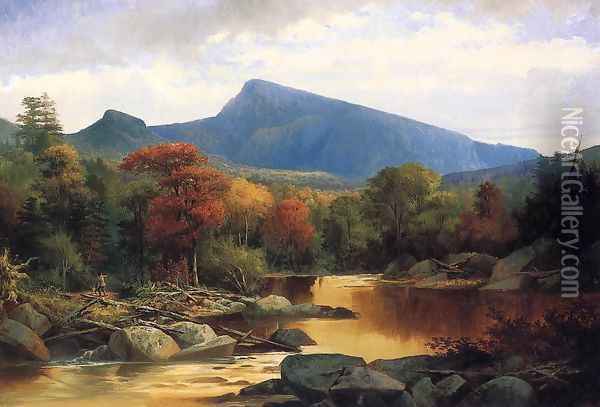 Mount Carter - Autumn in the White Mountains Oil Painting - John Mix Stanley