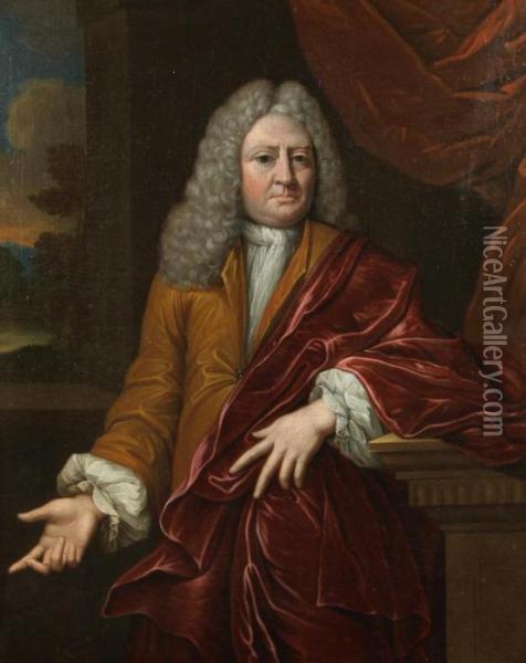 Portrait Of A Gentlemen Oil Painting - Mattheus Verheyden