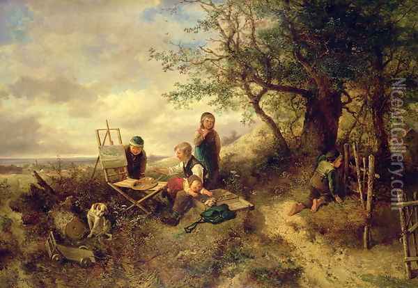 During the absence of the Painter Oil Painting - Herman Frederick Carel Ten Kate