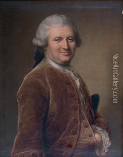 Portrait D'homme En Buste Oil Painting - Jean Louis Voille