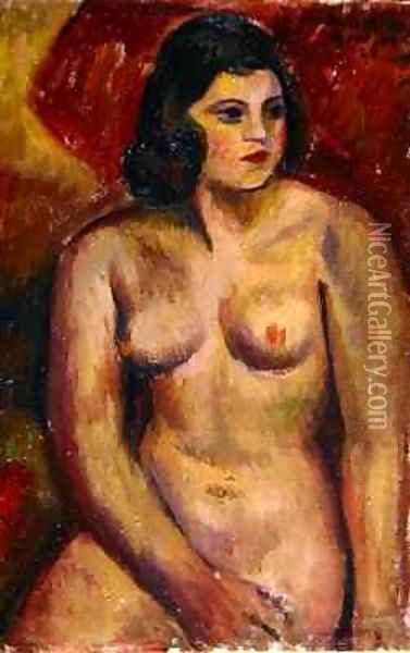 Study of a Female Nude Oil Painting - Mark Gertler