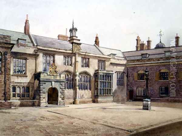 Charterhouse: The Sutton's Pensioner's Hall, May 1885 Oil Painting - John Crowther