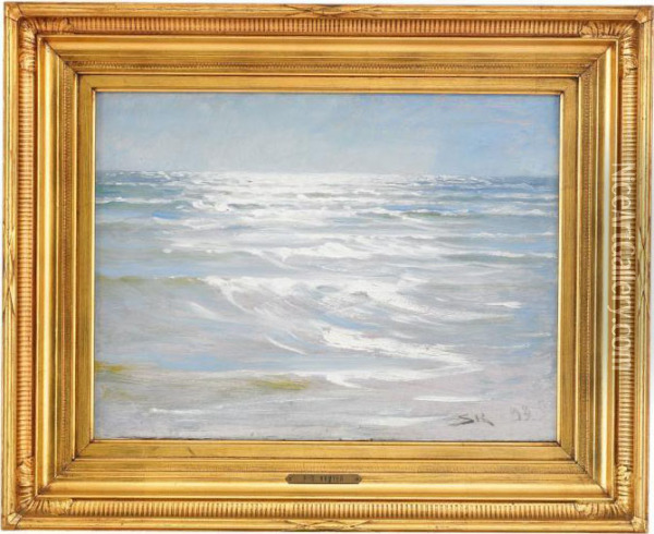 Solglitter Over Havet Vid Skagens Strand Oil Painting - Peder Severin Kroyer