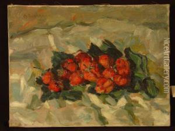 Erdbeeren Oil Painting - Alfred Schnaars