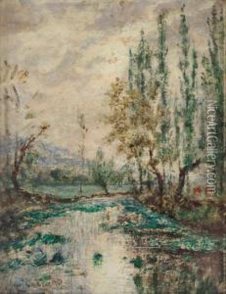 Bord De Riviere Oil Painting - Louis Hilaire Carrand