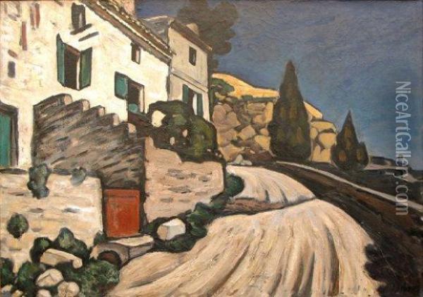 Paysage De Provence Oil Painting - Alfred Lesbros