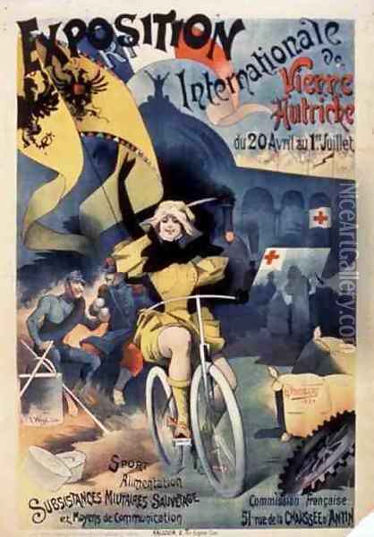 Poster for the 'International Exhibition of Vienna, Austria' at the Commission Francaise, 20 April-1 July 1894 Oil Painting - Alfred Choubrac