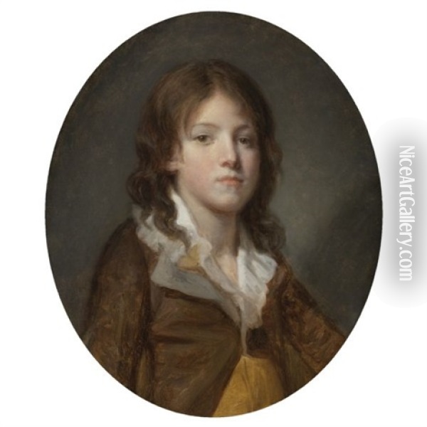 Portrait Of A Boy (louis-charles, Duc De Normandie, Dauphin Of France ?) Oil Painting - Jean Baptiste Greuze