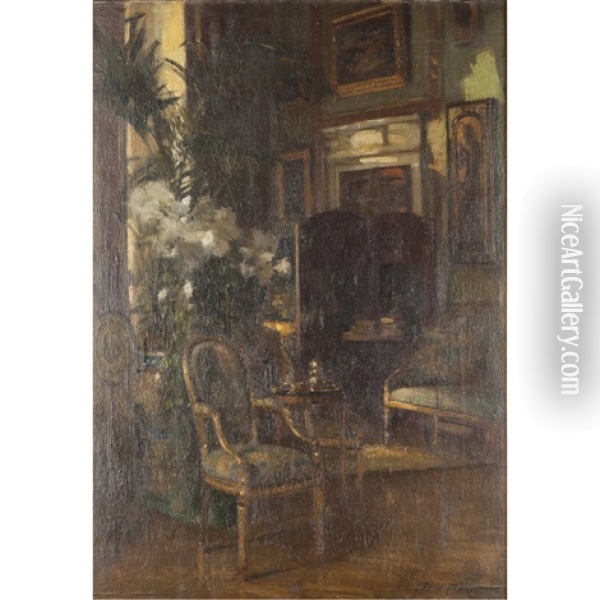 The Oval Bedroom, Smeaton Hepburn Oil Painting - Patrick William Adam