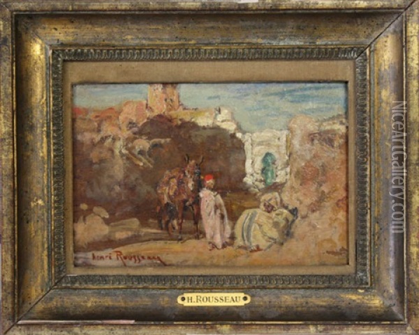 Bedouin Et Son Ane Oil Painting - Henri Emilien Rousseau