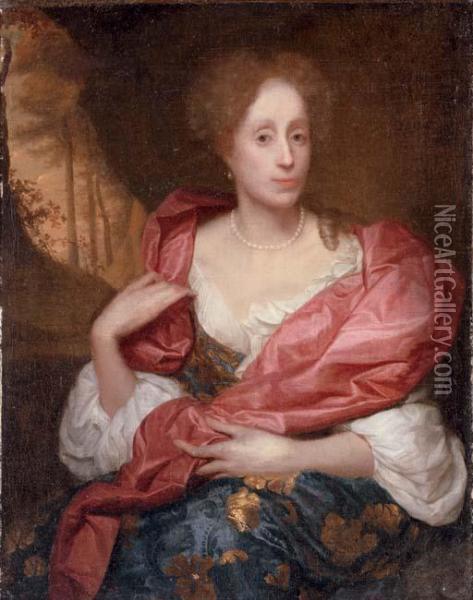 Portrait Of A Lady Oil Painting - Godfried Schalcken