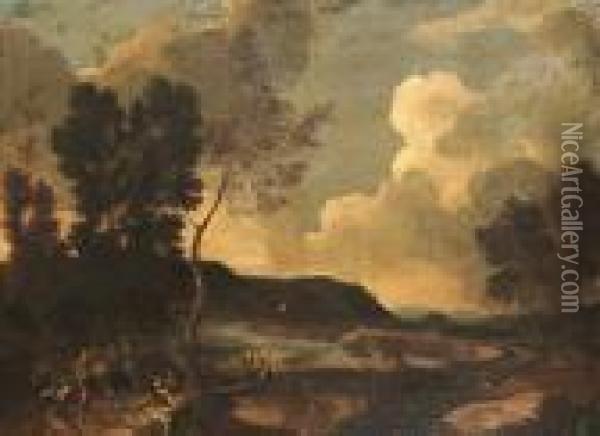 Tranquillity Disturbed. Oil Painting - Nicolas Poussin