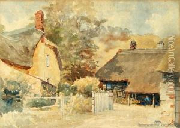 Branscombe, Devon Oil Painting - Charles Henry Howorth