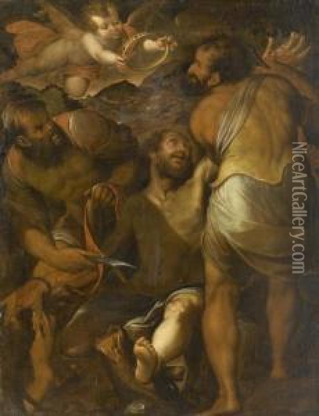 The Martyrdom Of Saint Bartholomew. Oil Painting - Camillo Procaccini
