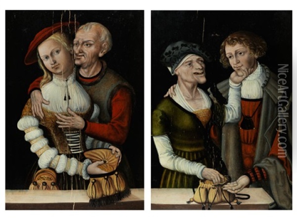 Kaufliche Liebe Oil Painting - Lucas Cranach the Elder