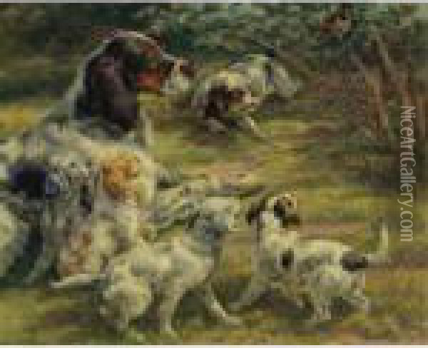 The Curious Pups Oil Painting - Edmund Henry Osthaus