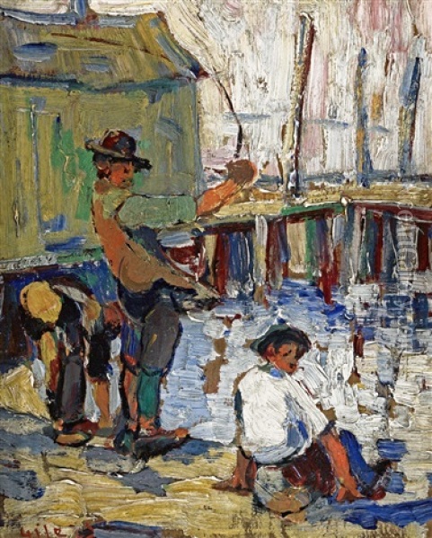 The Fishermen #2 Oil Painting - Selden Connor Gile