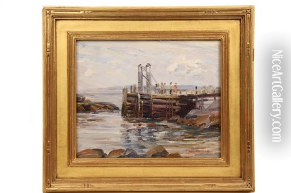 The Old Wharf: Monhegan Oil Painting - Mary Cable Butler