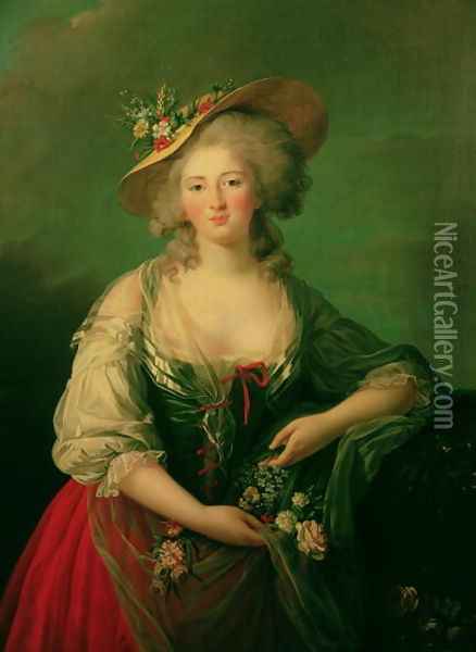 Elisabeth of France 1764-94 called Madame Elizabeth, c.1782 Oil Painting - Elisabeth Vigee-Lebrun