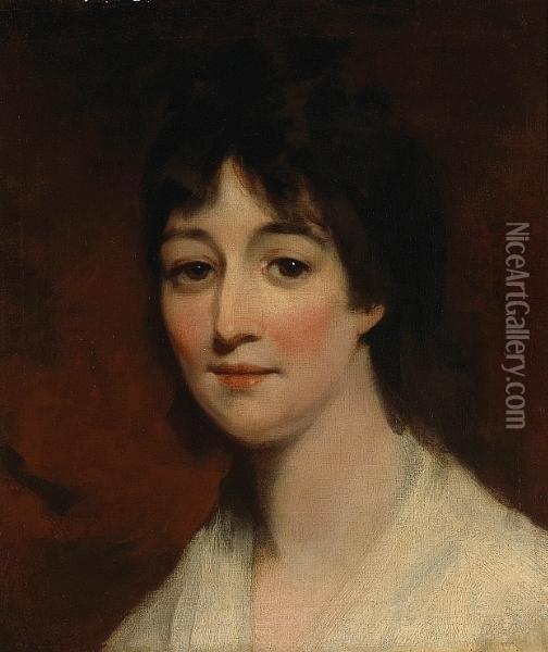 A Portrait Of A Lady, Quarter-length, Thought To Be Lady Cavendish Oil Painting - John Hoppner