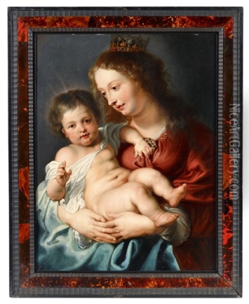 The Virgin As Mother Of God And Queen Of Heaven Oil Painting - Cornelis Schut the Elder
