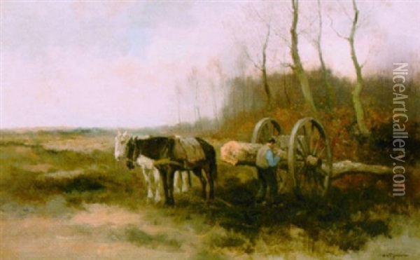Mallejan Oil Painting - Willem George Frederik Jansen