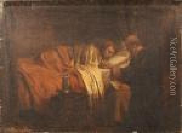 La Confessione Oil Painting - Jean-Louis-Ernest Meissonier