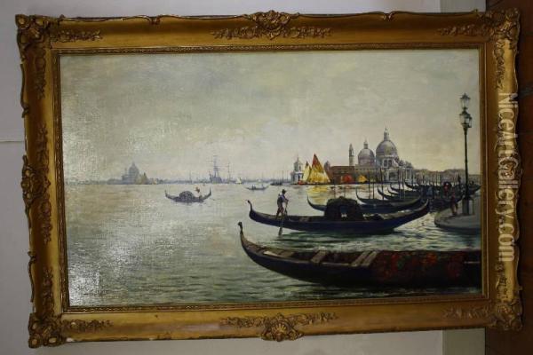 Gondels Te Venetie Oil Painting - Antonius Bernardus Dirckx