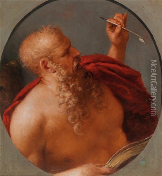 Saint Mark The Evangelist Oil Painting - Pietro (Libertino) Liberi