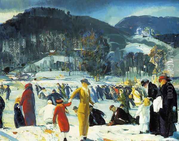 Love of Winter 1914 Oil Painting - George Wesley Bellows