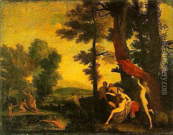 Diana and Callisto Oil Painting - Pietro Paolo Bonzi