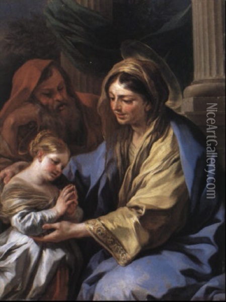 L'education De La Vierge Oil Painting - Francesco de Mura