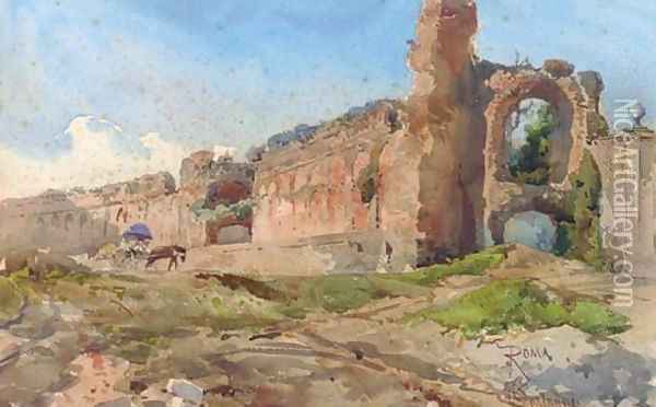 Roma Oil Painting - Onorato Carlandi