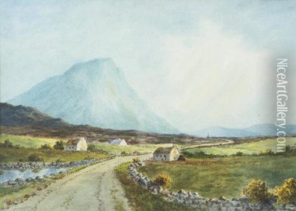 Errigal Mountain, Donegal Oil Painting - Douglas Alexander